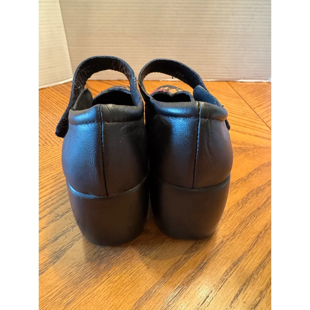 Perugino Black Leather Mary Janes